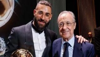فلورنتينو بيريز رئيس ريال مدريد وكريم بنزيما