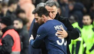 جالتييه مع ميسي في باريس سان جيرمان