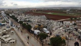 جانب من آثار الزلزال في سوريا