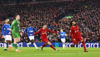 محمد صلاح من مباراة ليفربول وإيفرتون
