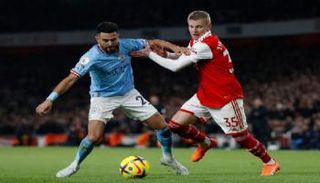 رياض محرز نجم مانشستر سيتي ضد أرسنال