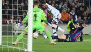 ماركوس راشفورد من مباراة برشلونة ومان يونايتد