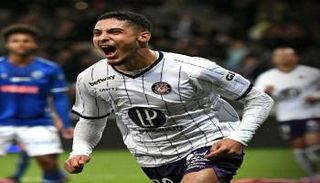 فرحة شعيبي بأحد أهدافه مع تولوز