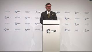 وزير الخارجية الأوكراني خلال المؤتمر الصحفي