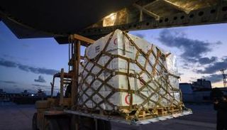 جانب من المساعدات الإماراتية إلى سوريا وتركيا