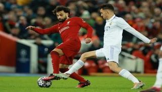 محمد صلاح من مباراة ريال مدريد وليفربول