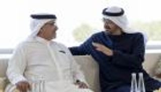 محمد بن زايد يستقبل ولي عهد البحرين