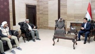 الوفد الإماراتي مع وزير الصحة السوري