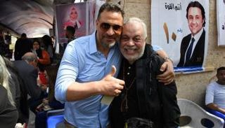 النقيب أشرف زكي مع الفنان ماجد المصري