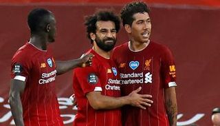 محمد صلاح وساديو ماني وروبرتو فيرمينو في ليفربول