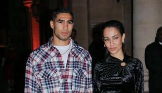 أشرف حكيمي وزوجته