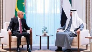لقاء سابق بين الشيخ محمد بن زايد آل نهيان والرئيس الموريتاني