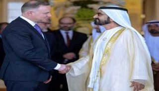 جانب من لقاء الشيخ محمد بن راشد آل مكتوم ورئيس بولندا