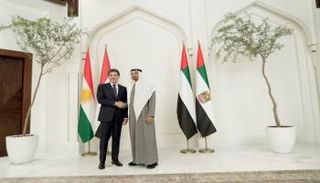 الشيخ محمد بن زايد آل نهيان رئيس دولة الإمارات وبارزاني