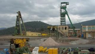 موقع حادث المنجم في إسبانيا