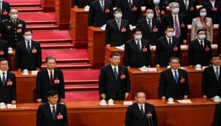 جانب من اجتماع المجلس بحضور الرئيس شي جين بينغ