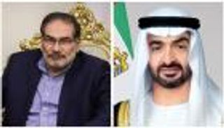 محمد بن زايد يبحث مع أمين المجلس الأعلى للأمن القومي الإيراني "العلاقات الثنائية"