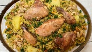 كبسة الدجاج اللبنانية