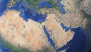 خريطة جوية للشرق الأوسط - جوجل إيرث