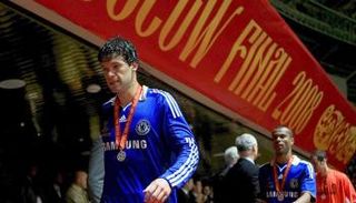 مايكل بالاك حزين عقب خسارة نهائي دوري أبطال أوروبا 2008