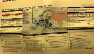 إحدى الوثائق التي تم تسريبها حول الوضع في أوكرانيا
