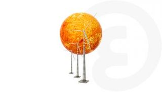 توليد الكهرباء من الرياح والشمس