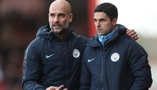 بيب غوارديولا ومايكل أرتيتا