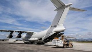 جانب من المساعدات الإماراتية الموجهة إلى سوريا