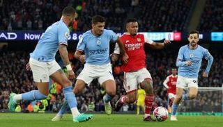 من مباراة مانشستر سيتي وأرسنال