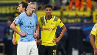 جود بيلينغهام لاعب دورتموند وإرلينج هالاند مهاجم السيتي