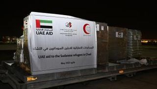 مساعدات إماراتية للاجئين السودانيين على  حدود تشاد