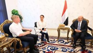 جانب من لقاء العليمي والمبعوث الأممي