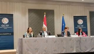 مدير وحدة مكافحة الإرهاب بالخارجية المصرية مفوض محمد في مؤتمر صحفي