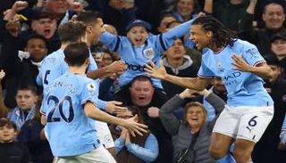 فريق مانشستر سيتي من مباراة وست هام