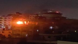 جانب من الغارات على قطاع غزة