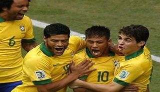 نيمار وهالك مع منتخب البرازيل