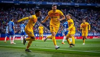 من مباراة إسبانيول وبرشلونة في الدوري الإسباني