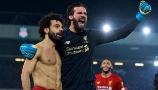 محمد صلاح وأليسون بيكر في ليفربول