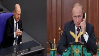 أولاف شولتز وفلاديمير بوتين