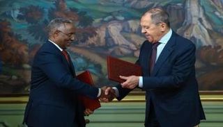 جانب من لقاء لافروف وأبشر عمر جامع