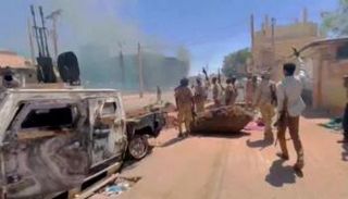 جانب من الاشتباكات في السودان