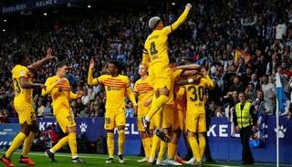 جانب من مباراة برشلونة وإسبانيول