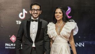 منى زكي مع زوجها الفنان أحمد حلمي