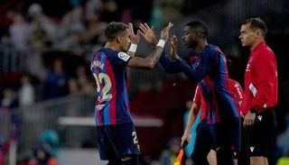 رافينيا وعثمان ديمبلي في برشلونة