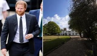 الأمير هاري وإلى اليمين منزل فروغمور كوتدج