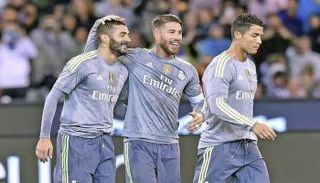 كريستيانو رونالدو وسيرجيو راموس وكريم بنزيما