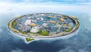 تصميم المدينة اليابانية الطافية 