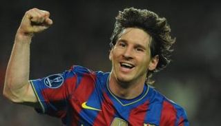 ليونيل ميسي بقميص برشلونة الإسباني