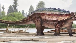 رسم تخيلي لديناصور مدرع