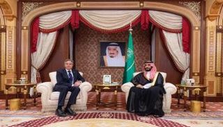 لقاء ولي العهد السعودي الأمير محمد بن سلمان ووزير خارجية أمريكا أنتوني بلينكن